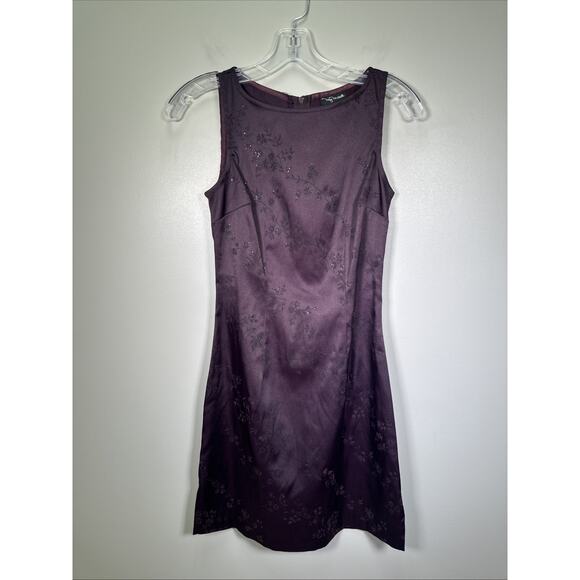 My Michelle Dresses & Skirts - VTG My Michelle Mini Dress 3/4 Purple Glitter Fitted Fairycore‎ Whimsigoth